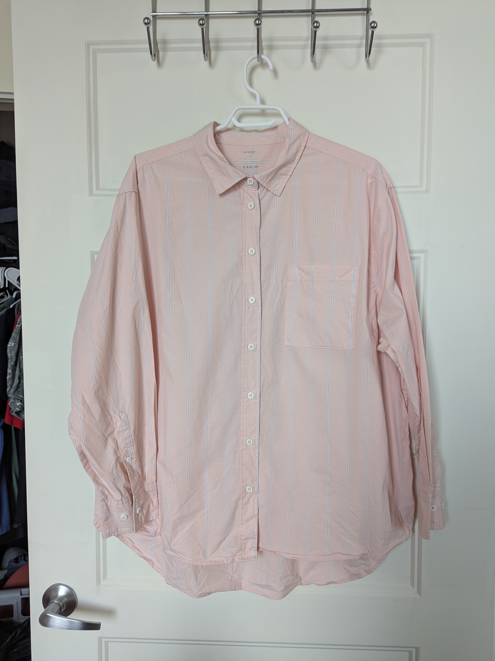 George Light Pink Striped Button-Down Shirt